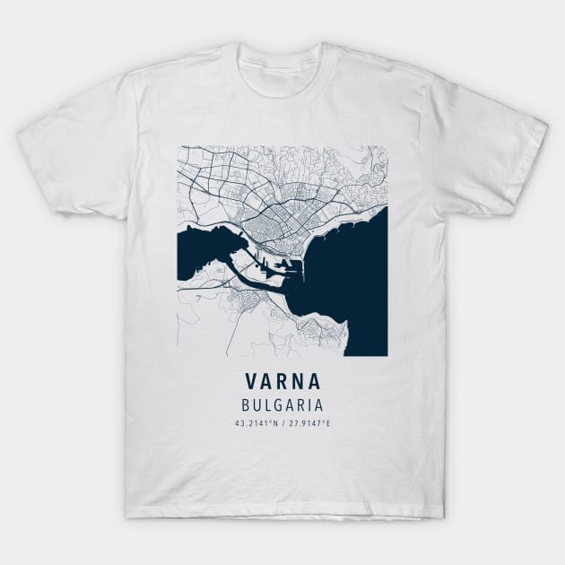 varna simple map T-Shirt by boy cartograph